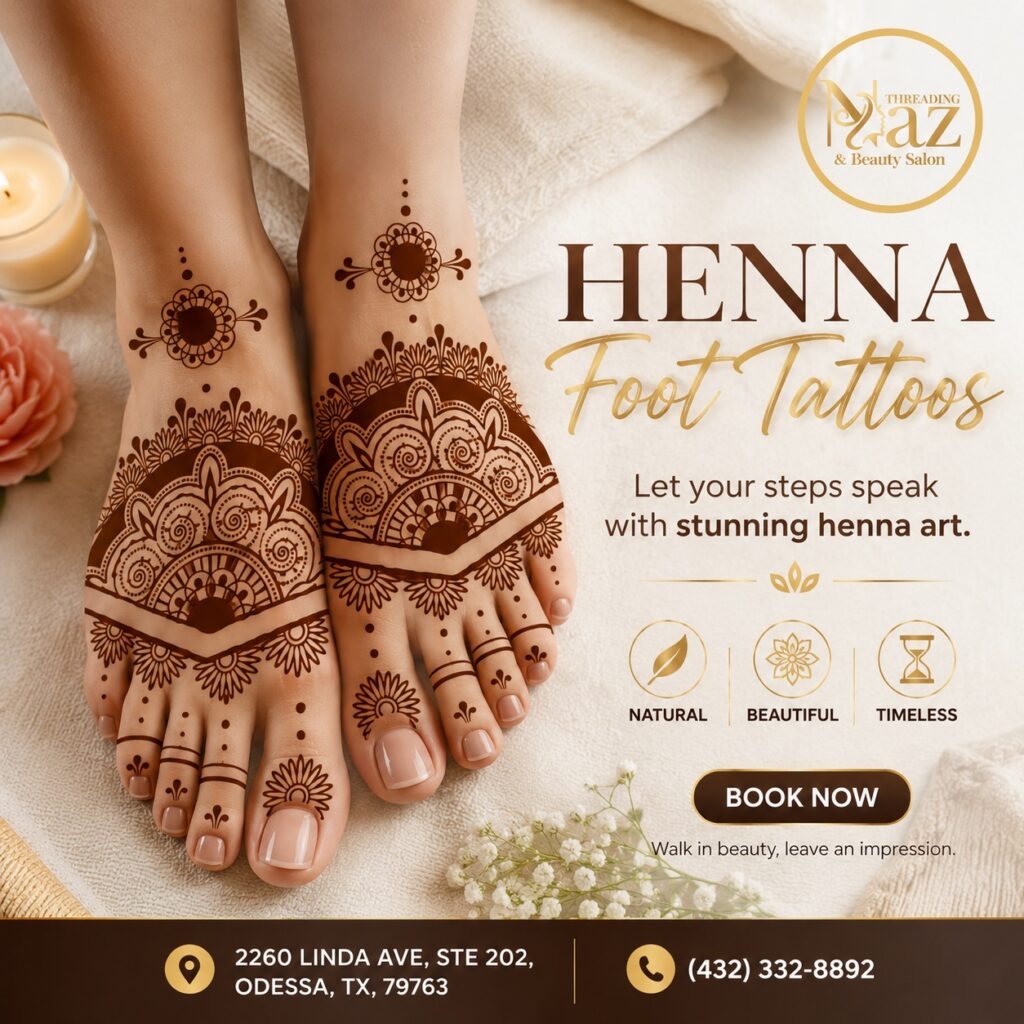 Henna foot tattoos